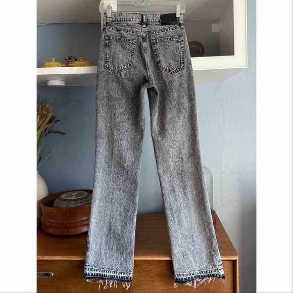 RAG & BONE Alex High Rise Straight-Harley Slim Fit Grey Jean Size 23 - Picture 3 of 12
